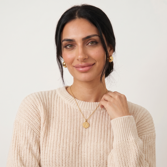 Disc Letter Necklace