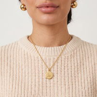Arabic Disc Letter Necklace