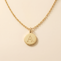 Disc Letter Necklace