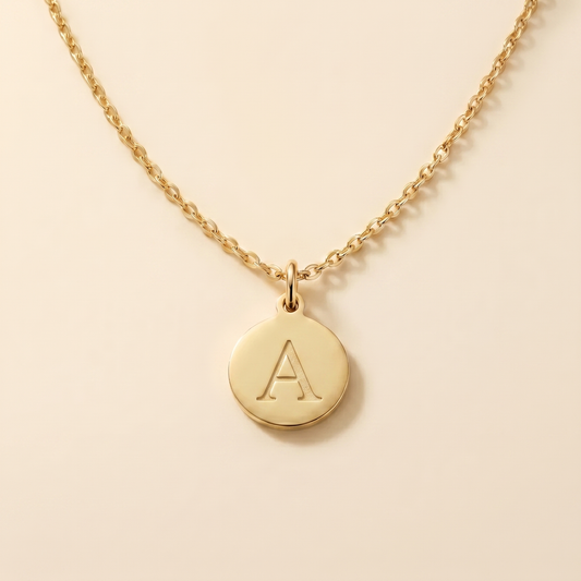 Disc Letter Necklace