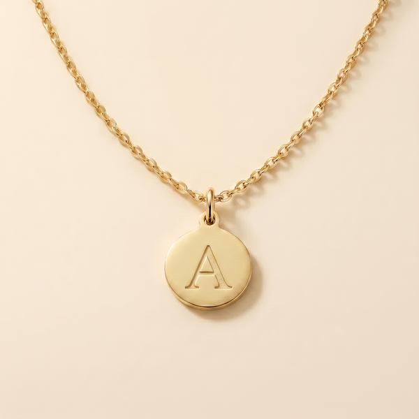 Disc Letter Necklace