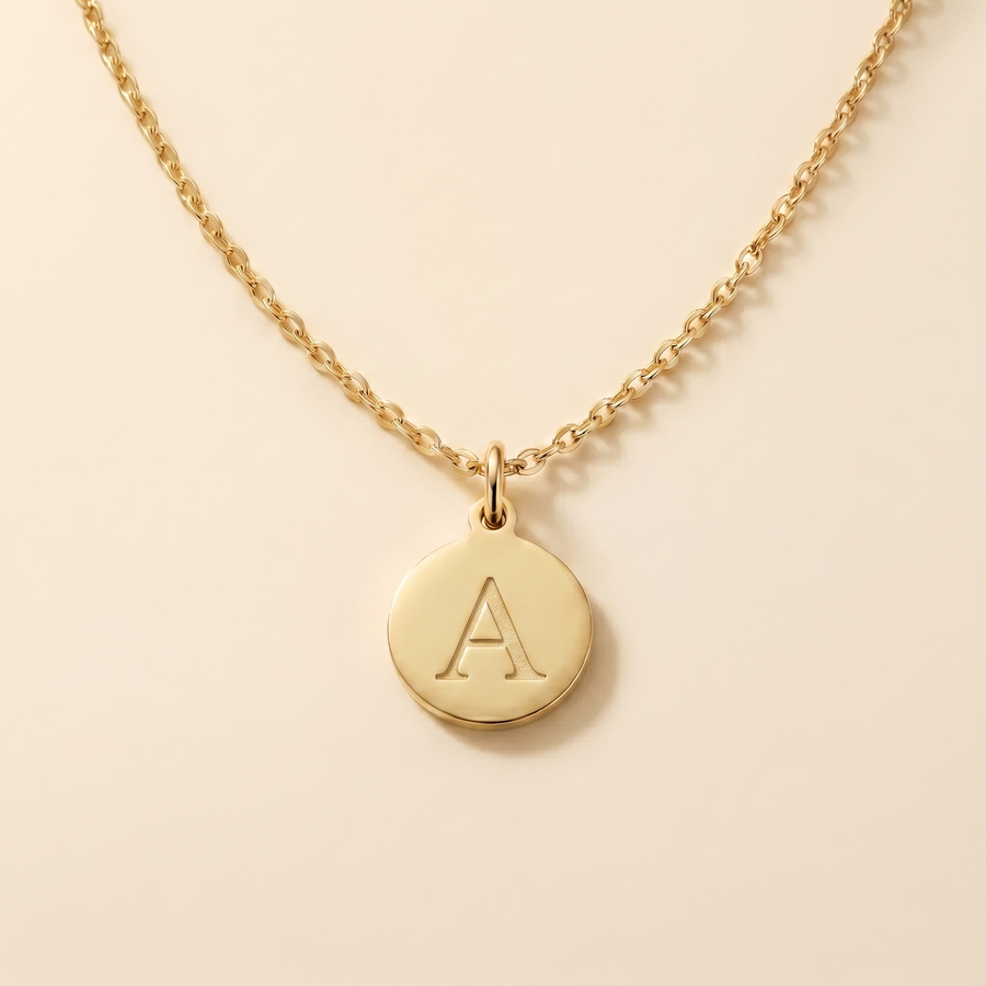 Disc Letter Necklace