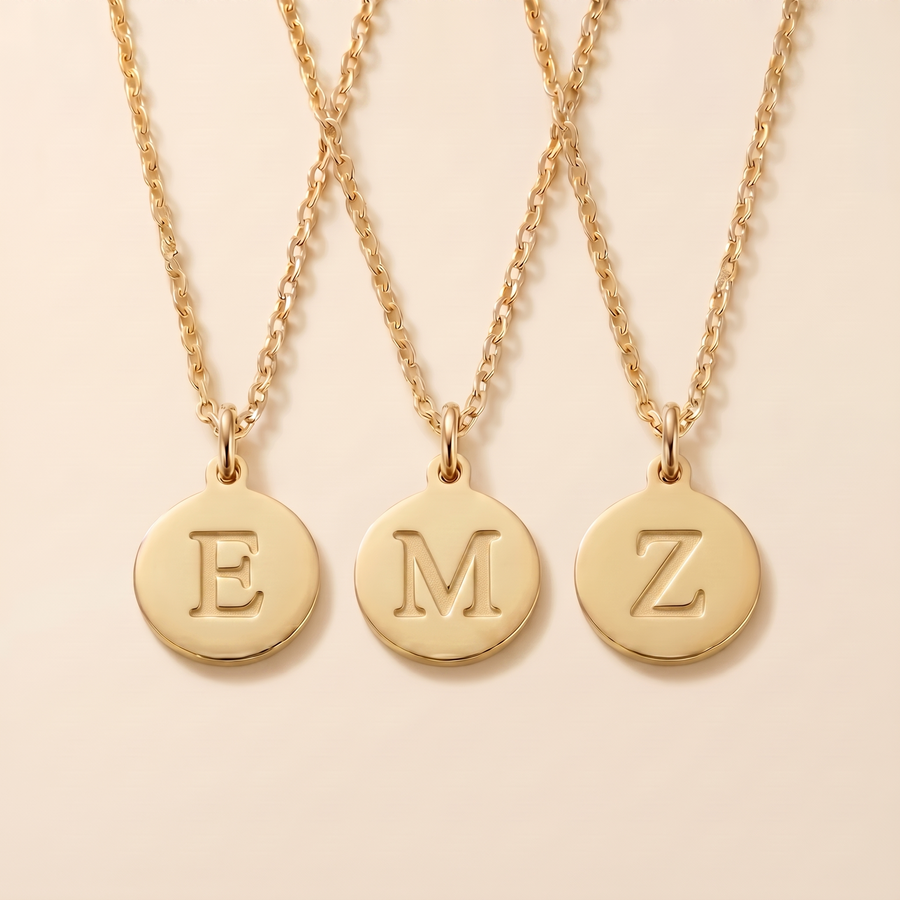 Disc Letter Necklace